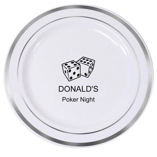 Roll the Dice Premium Banded Plastic Plates